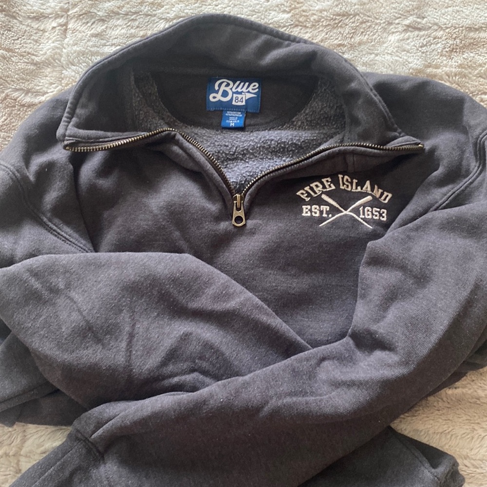 Grey Fire Island Quarter Zip